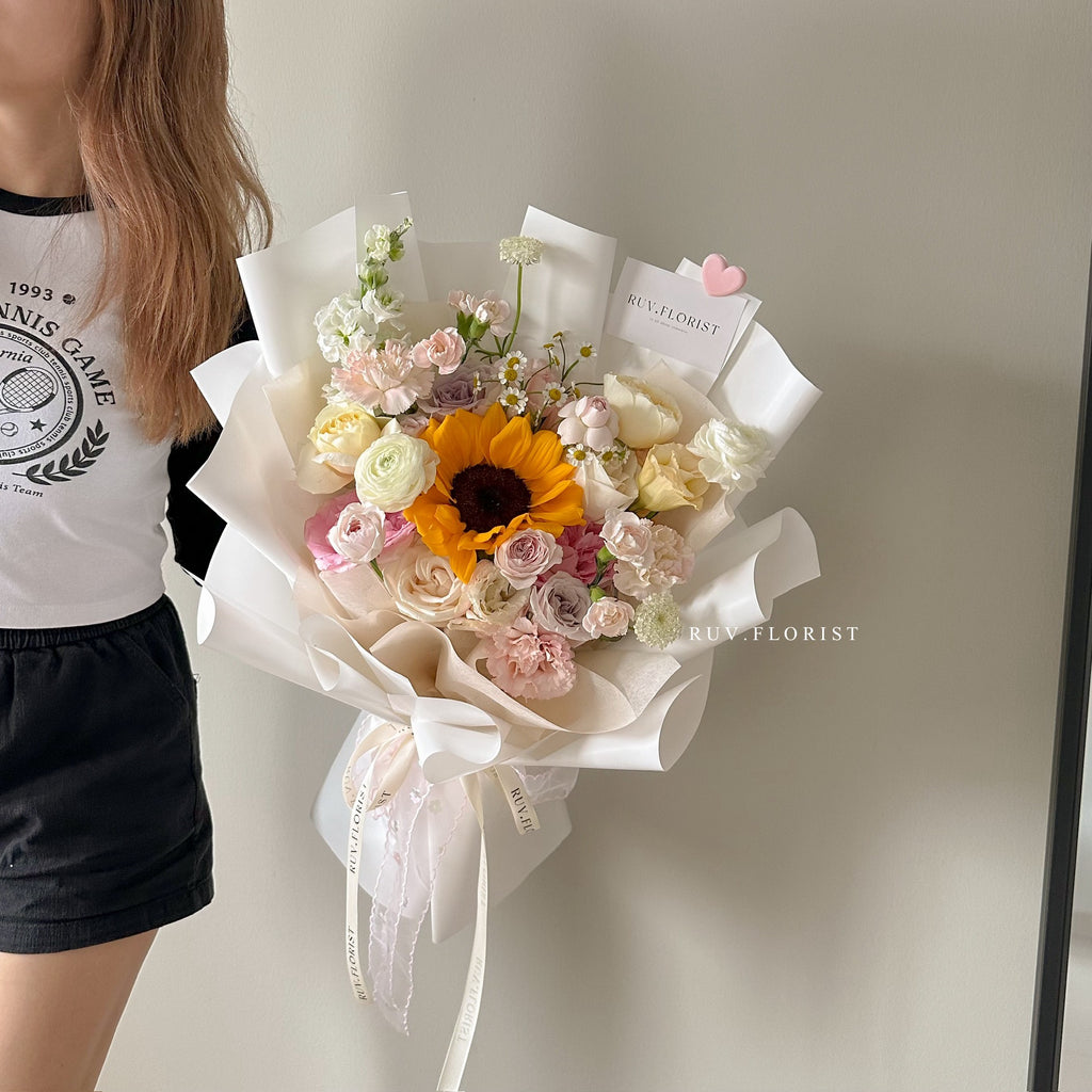 Sunflower Kisses Graduation Bouquet