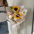 Blushing Heart Sunflower Bouquet