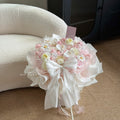 Soft Pink Big Bow Garden Bouquet 💗