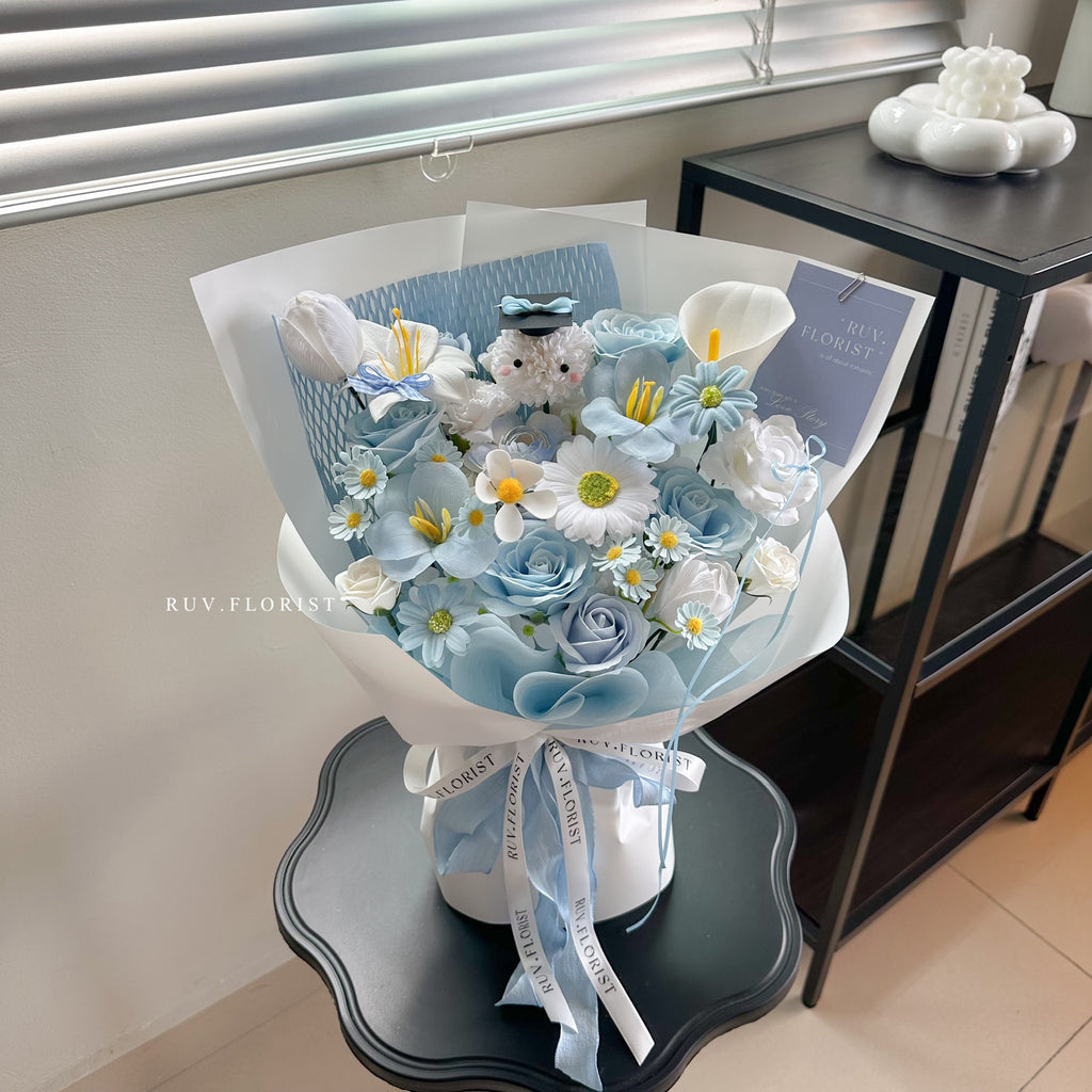 Ocean Blue Graduate Garden Bouquet